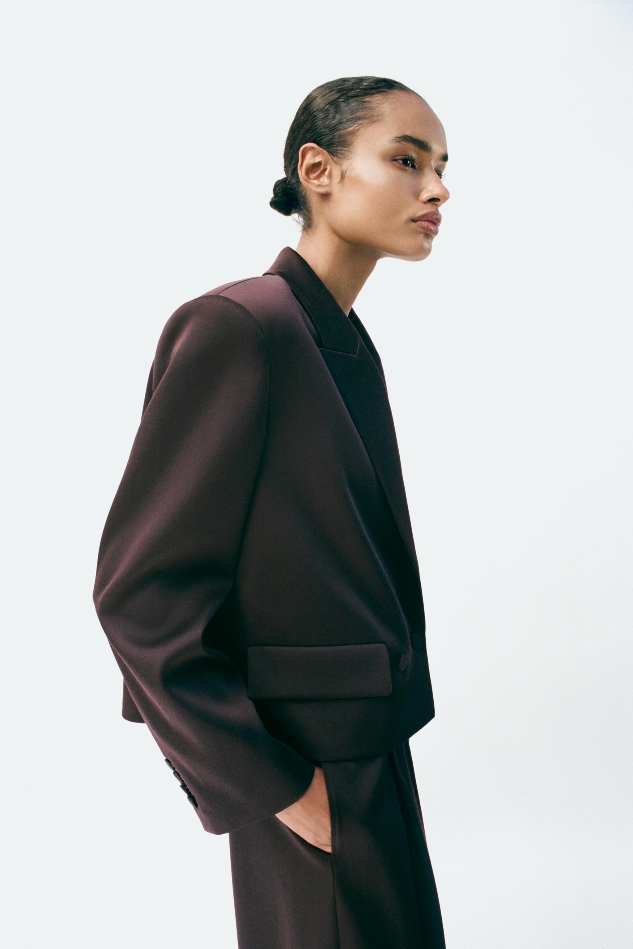 VESTE CROISÉE SATINÉE